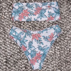 High Waist Floral Bikini